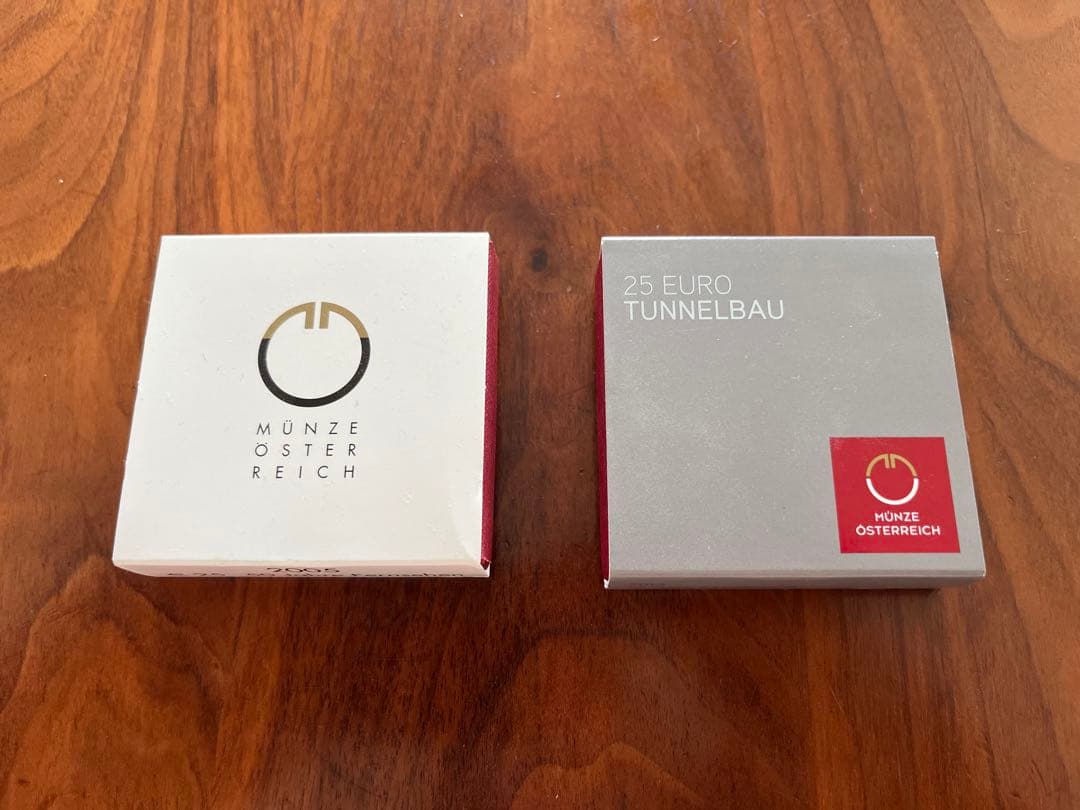 オーストリア　ニオブ銀貨シリーズ　25ユーロバイメタル貨　2枚