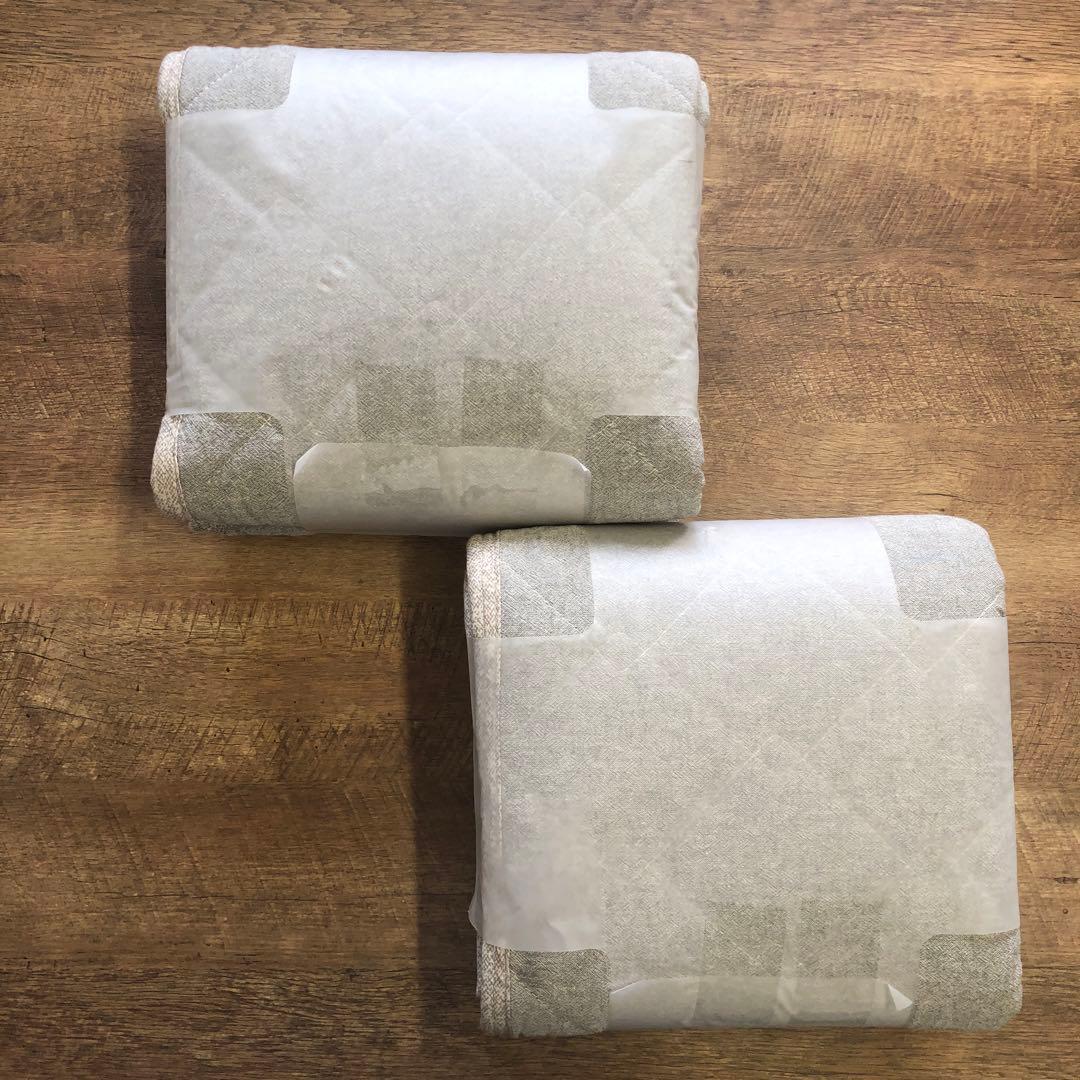 ニトリ 敷パッド シングル ゴムバンド付き 表生地綿100% グレー 2点セット