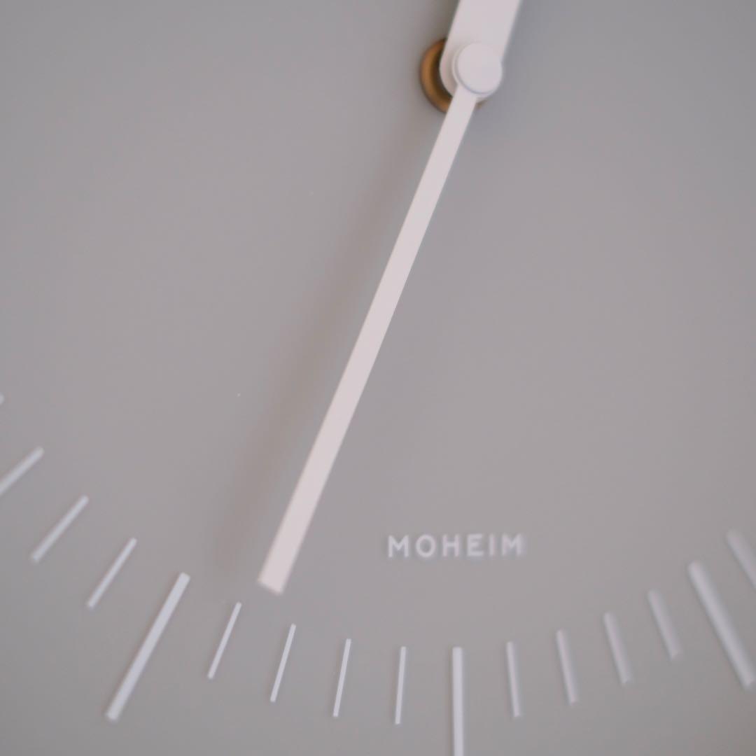 MOHEIM HORN(グレー/グレー)掛け時計 28cm