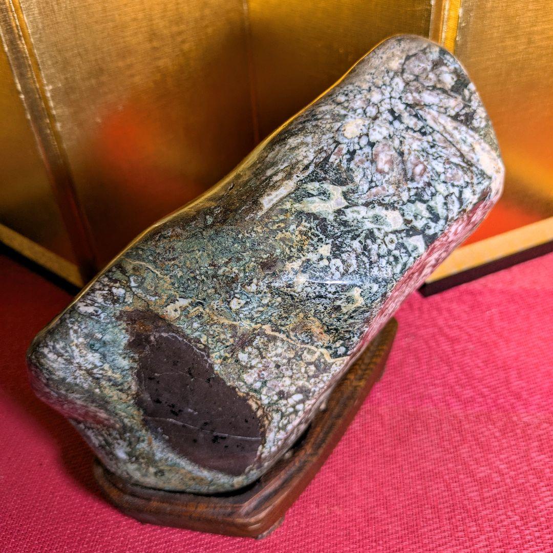 菊花石 縦横型 岐阜県根尾谷産4.8㌔ 鑑賞石 観賞石 水石 盆石 天然石 置物