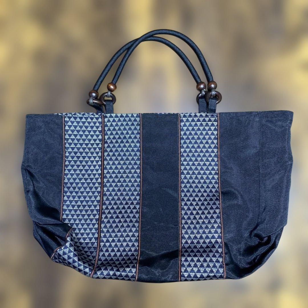 畳縁製 幾何学模様のトートバッグ