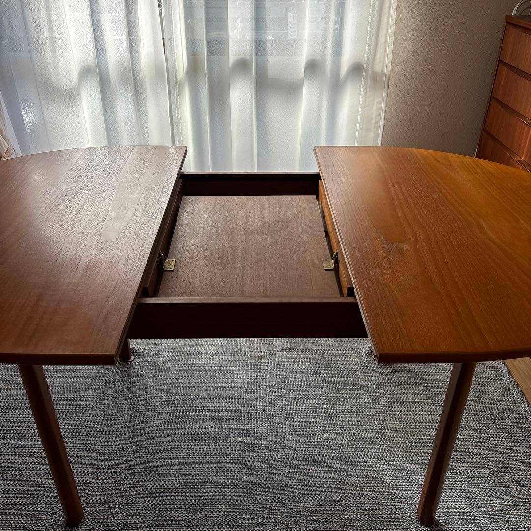 ヴィンテージ　エクステンションテーブル　北欧家具