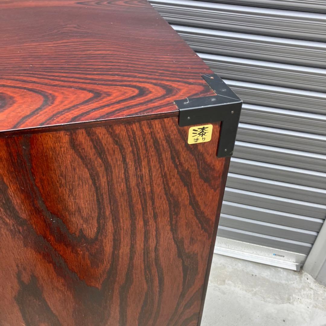 仙台箪笥 仙臺民藝 伊達箪笥 漆塗り 4段8杯 引き出し 和箪笥 サイドボード