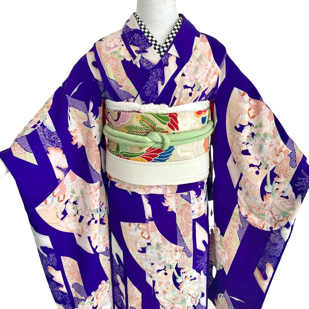 アンティーク　錦紗　女の子　子供着物　NO6