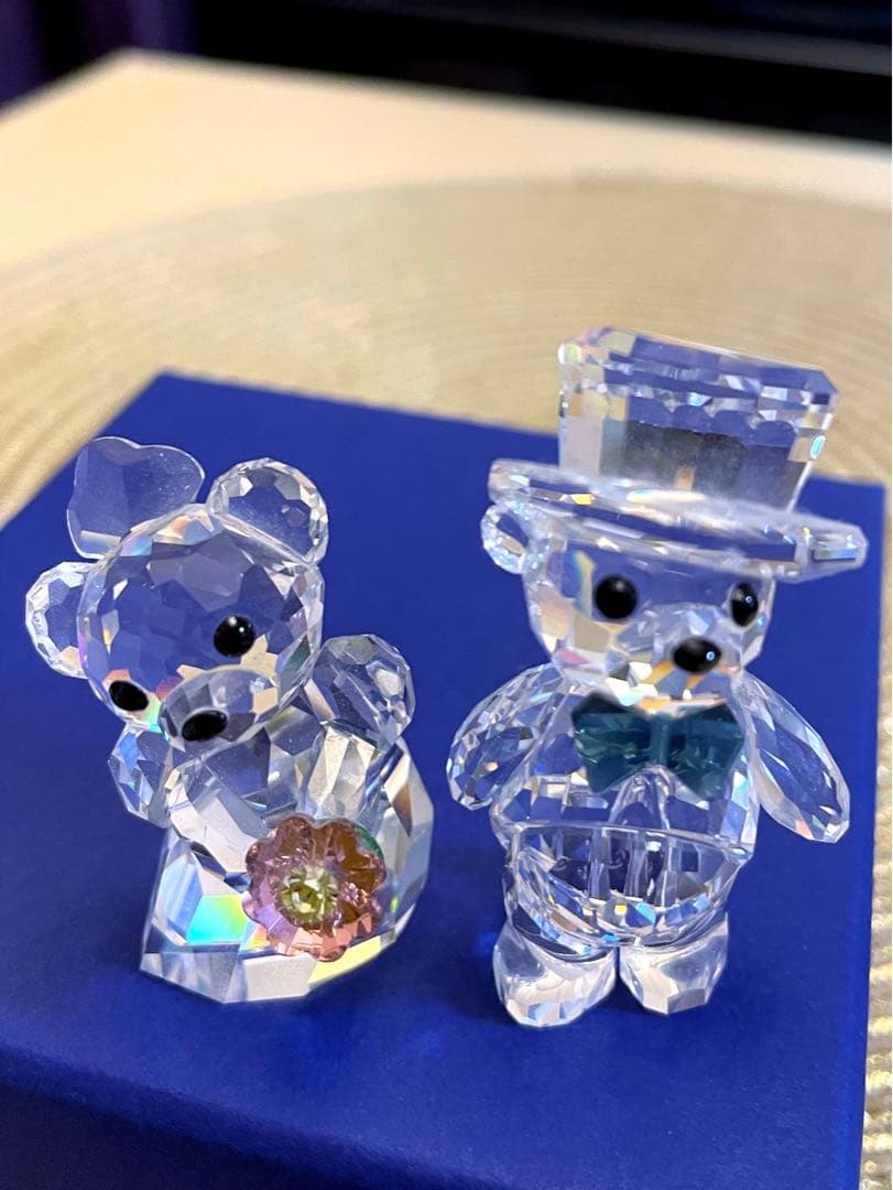 希少！スワロフスキー置物　クリスベア　あなたと私　ウェディング