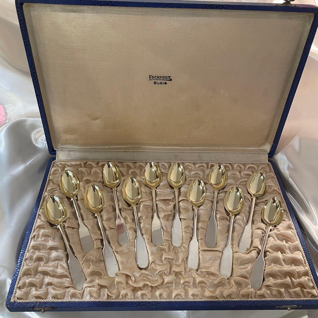 クリストフルChristofle モカ/コーヒースプーン12本ユニプラモデル