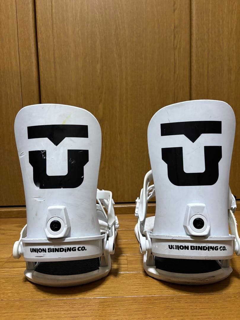 ユニオン　ストラータ 21-22ホワイト スノーボードビンディング　M