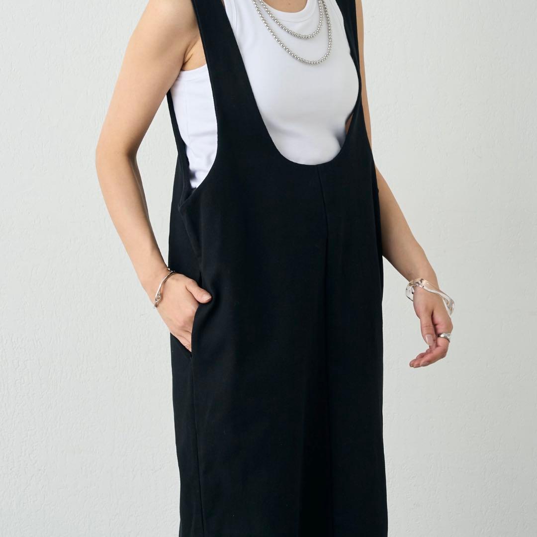 SHENERY 2WAYZIP ジャンパースカート ワンピース M ブラック