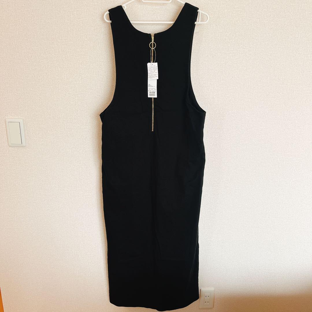 SHENERY 2WAYZIP ジャンパースカート ワンピース M ブラック