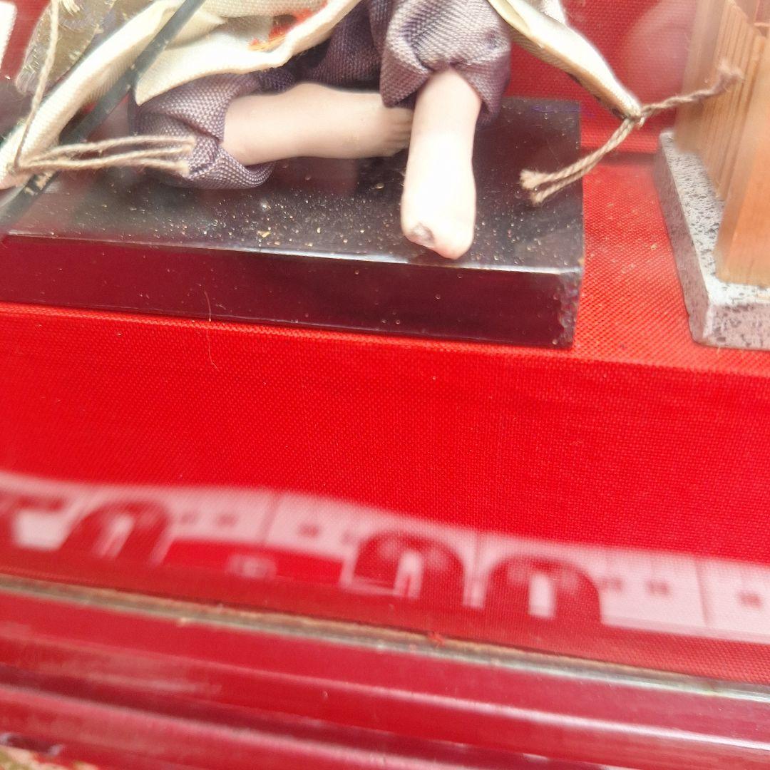 ミニ　雛人形セット ガラスケース付き　昭和レトロ