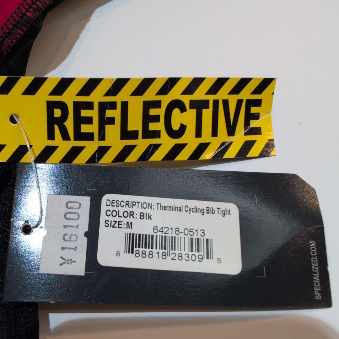 サーミナルビブタイツ Mサイズ ブラック　リフレクティブ
