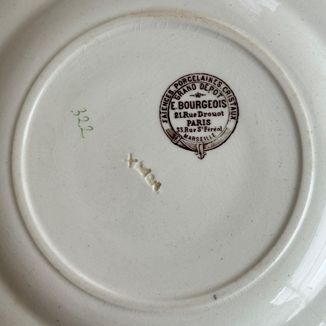 フランスアンティーク　E.Bourgeois エミールブルジョワ　ディナー皿