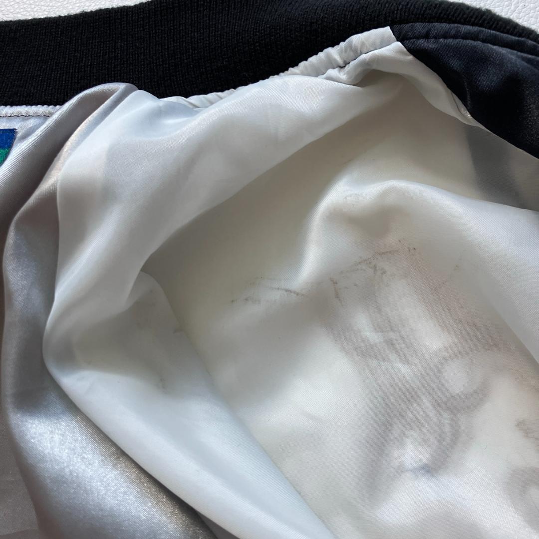 【風太】Hoshihime スカジャン 龍虎 刺繍 黒×白 フリーサイズ