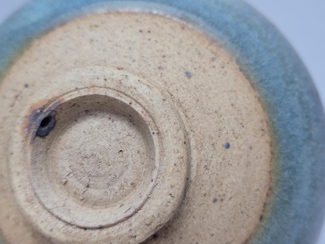 天藍釉 均窯 紅斑窯変 茶杯 宋元時代 幅約9cm