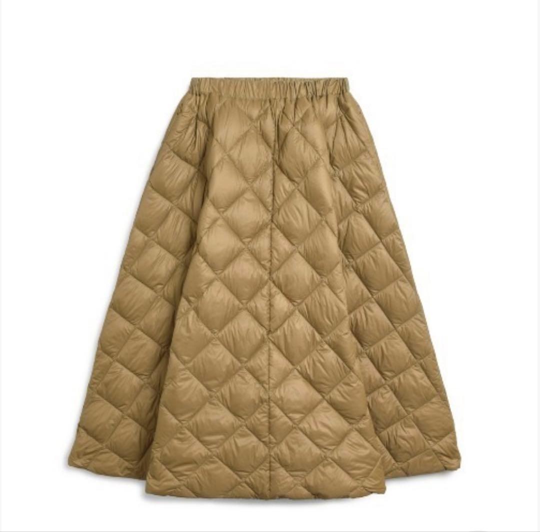 TAION モカ フレアロングスカート L