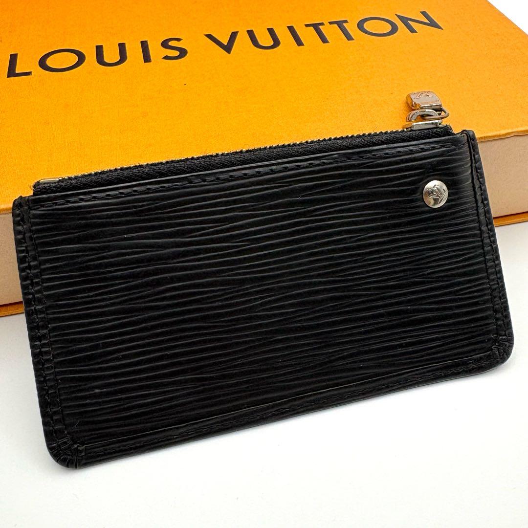 ルイヴィトン ポシェットクレ エピ レザー ケース ブラック 黒 ノワール