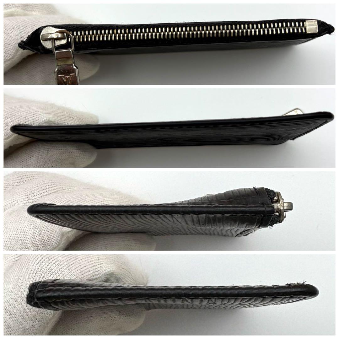 ルイヴィトン ポシェットクレ エピ レザー ケース ブラック 黒 ノワール