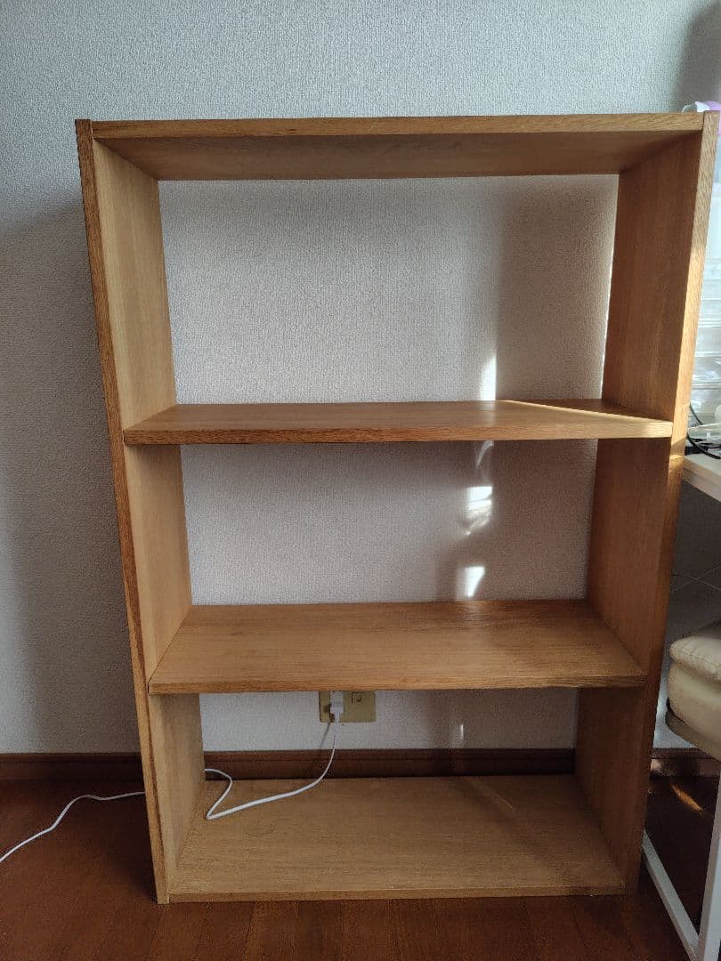 無印良品スタッキングウッドシェルフ3段ワイドオーク