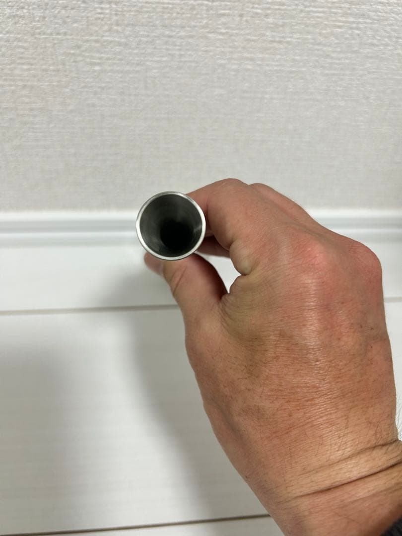 シルバーアルミニウム花瓶 スリム型