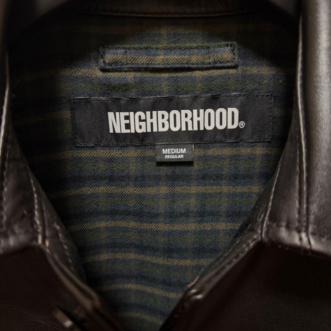 ジャケット・アウター NEIGHBORHOOD LEATHER CAR COAT BLACK M