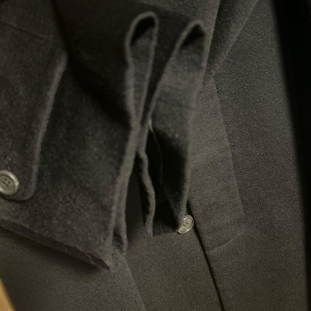 ニューヨーカー　ステンカラー　黒　A7 カシミア100