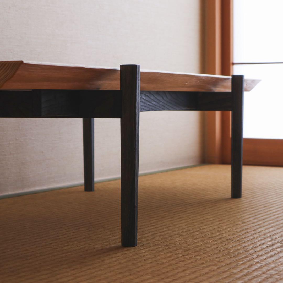 杉の黒脚ローテーブル　其の１