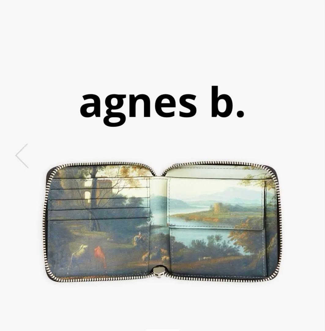 アニエスベー ルーブル美術館 財布 フォトプリントレザーウォレット