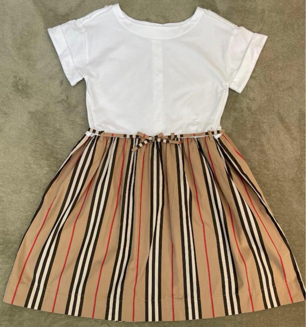 Burberry 切り替えワンピース5y=128