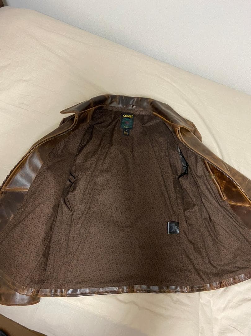 【対面受け渡しあり】革ジャン　schott673　着画あり
