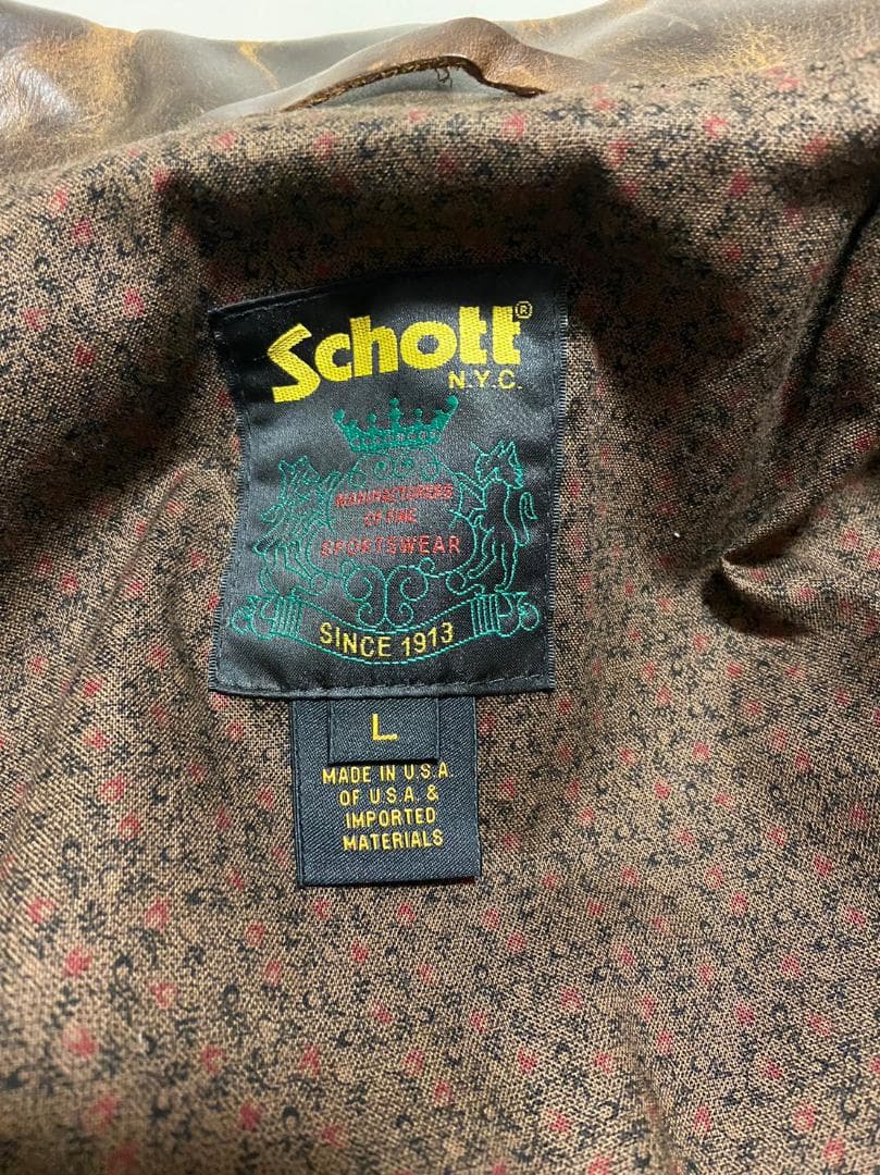 【対面受け渡しあり】革ジャン　schott673　着画あり