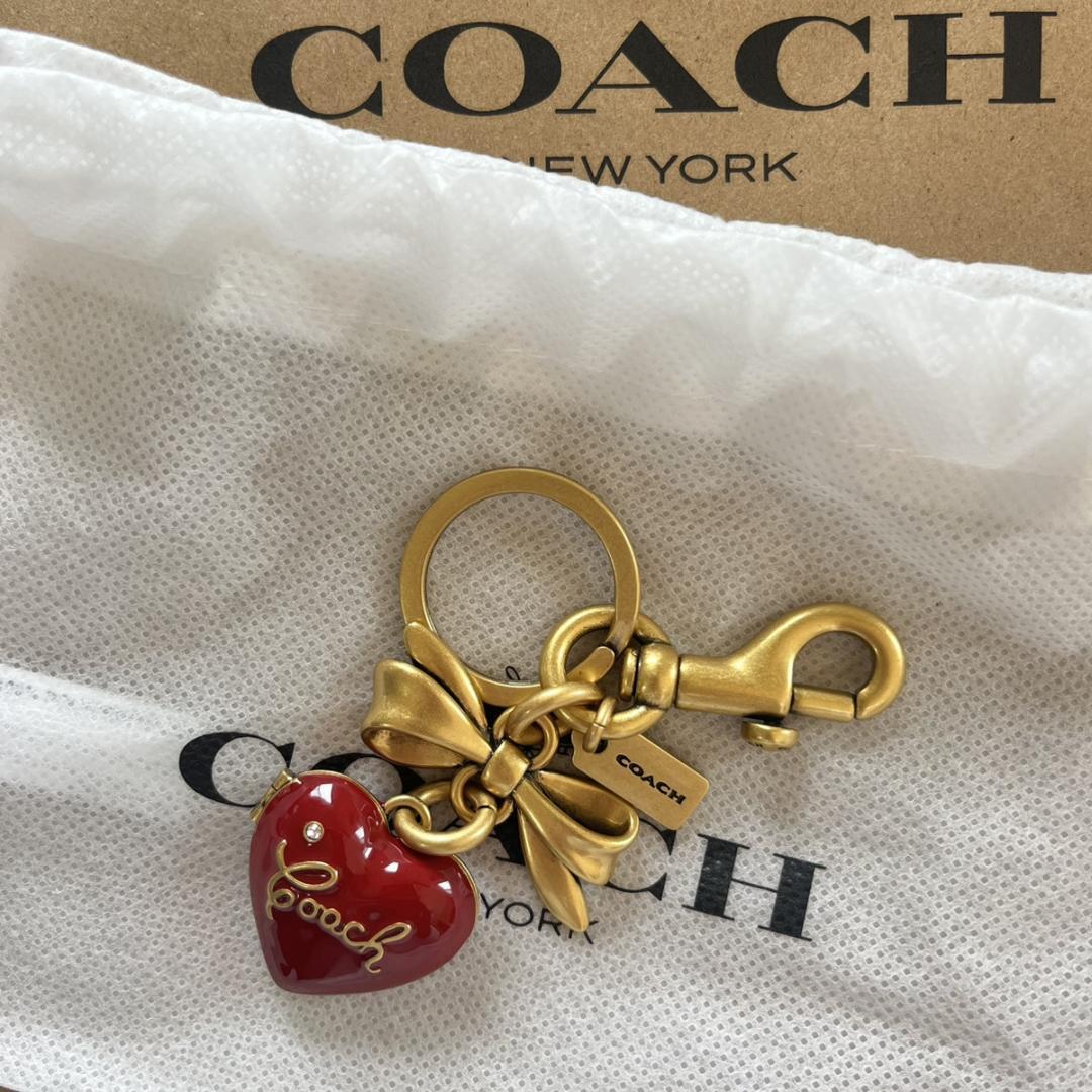 値下げ！COACH　可愛いハート　キーホルダー　写真入れ　ゴールド　新品