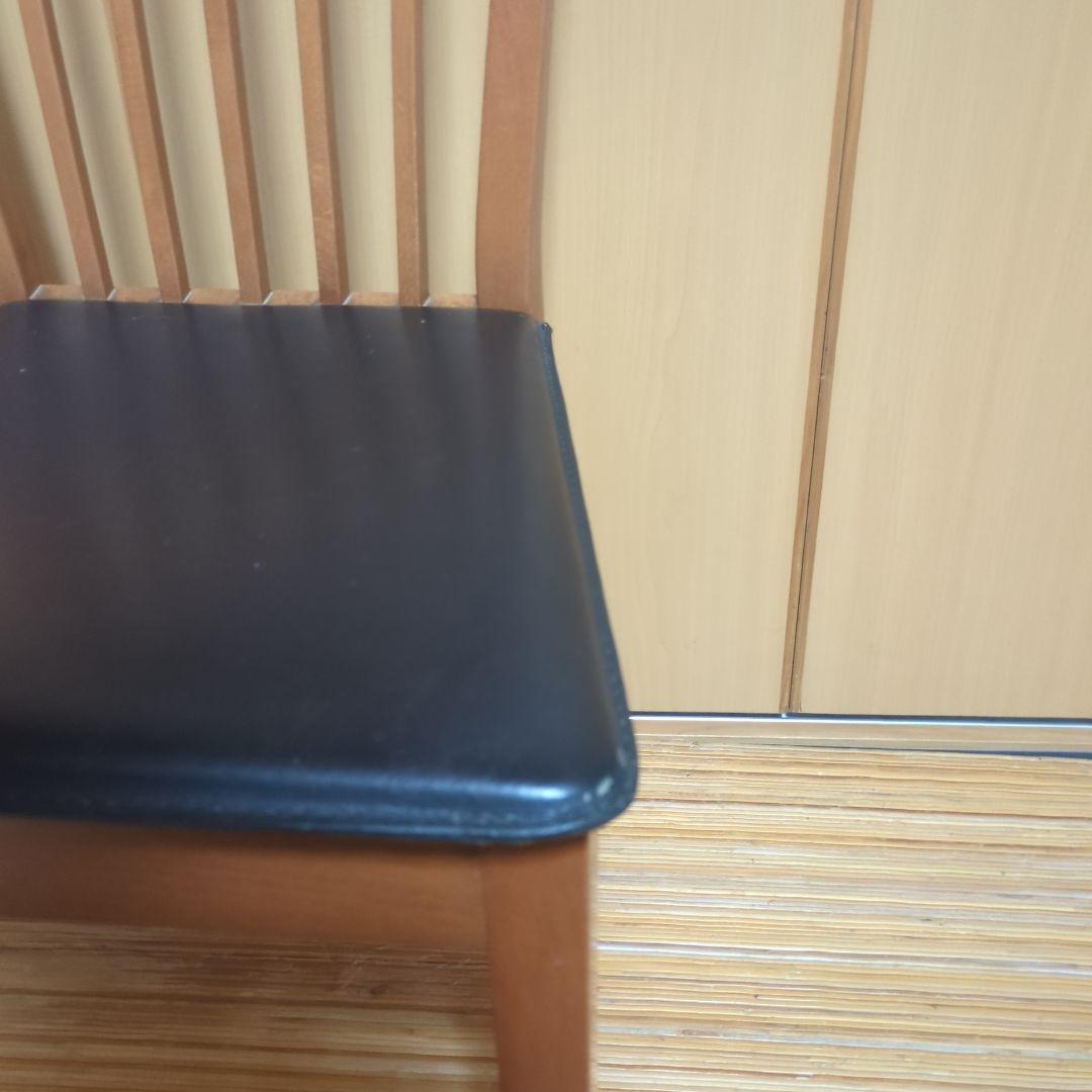 ACTUS北欧デザインブラウンビンテージスラットバック チェア中古美品NO.1