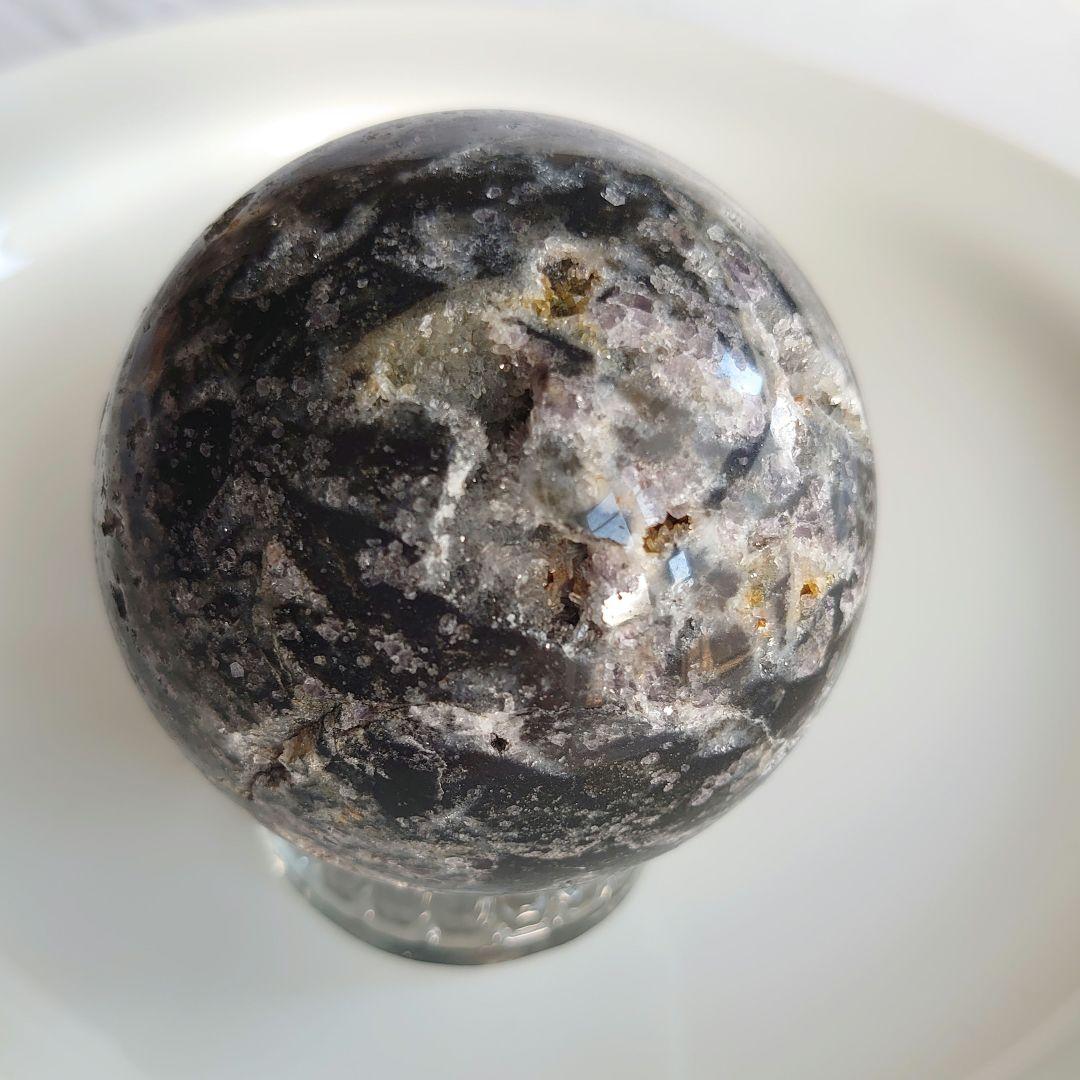 スファレライトアメジスト共生　スフィア　丸玉　素敵な逸品