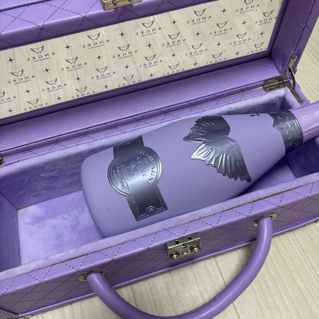 エンジェル ドゥミセック 紫 ハロウィン限定　シャンパン 空き瓶　空箱　レザー