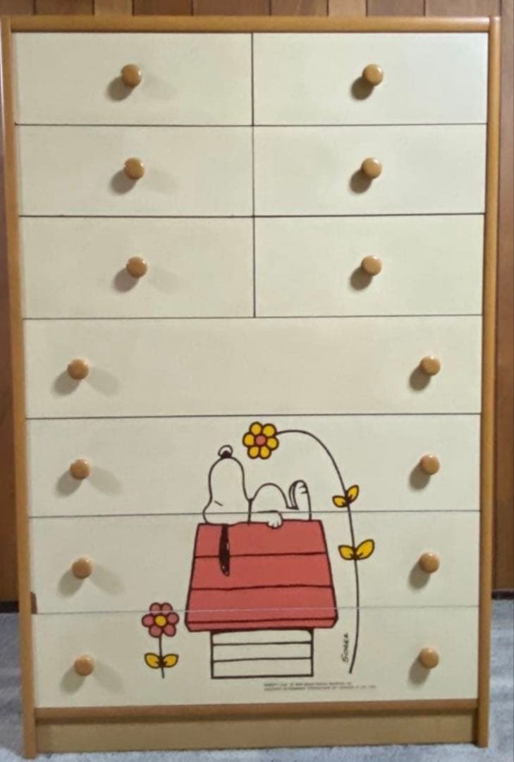 スヌーピーレトロ箪笥ベビータンス　チェスト