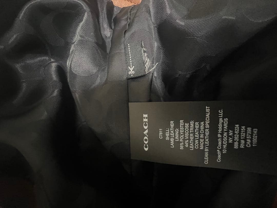 COACH レザーレーサーMサイズ