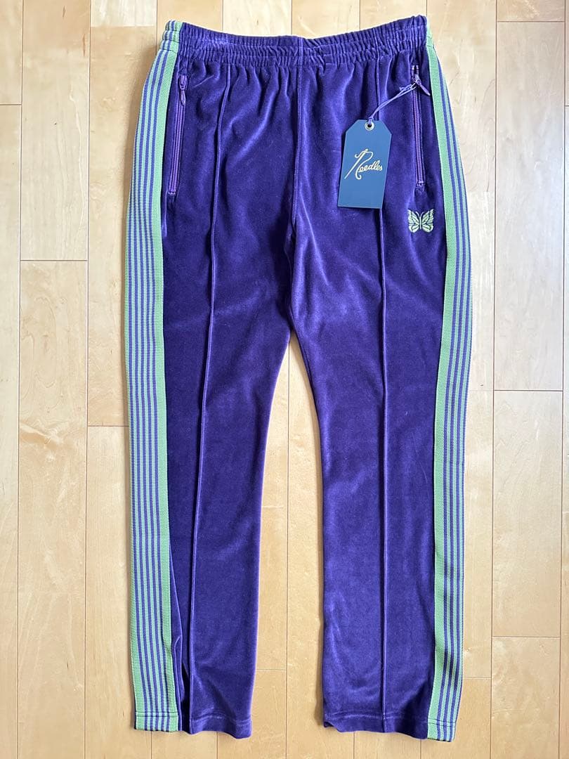 【新品】NEEDLES ベロア トラック パンツ ニードルス パープル M