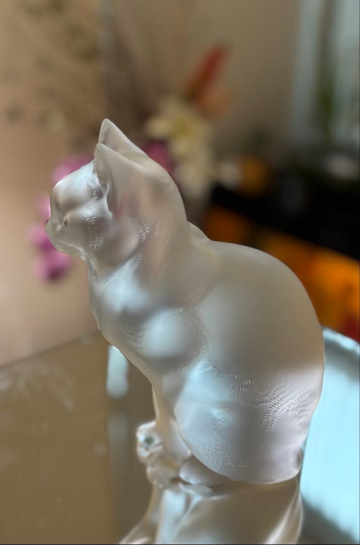 LALIQE ラリック　座る猫　猫の置物