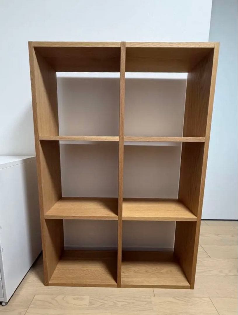 【完成品】無印　スタッキングシェルフセット・３段×２列・オーク材