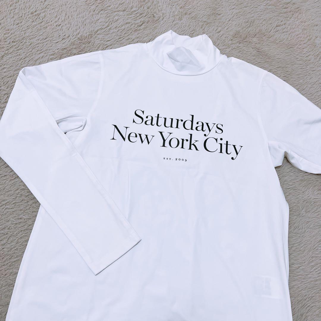 新品 Saturdays NYC ゴルフ モックネック シャツ M サタデイズ