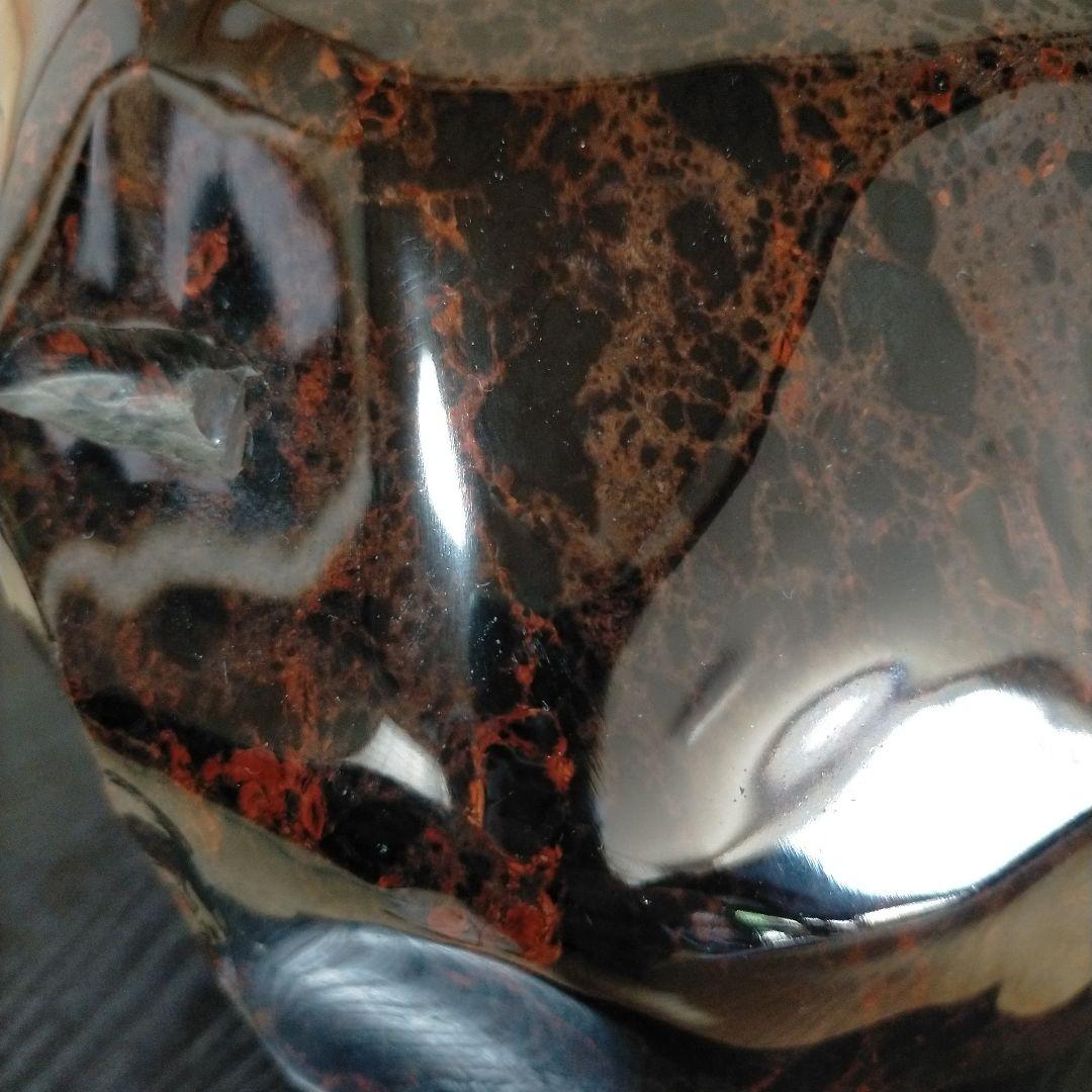 紅黒曜石　飾り石　鑑賞石　黒　茶　紅　約20kg