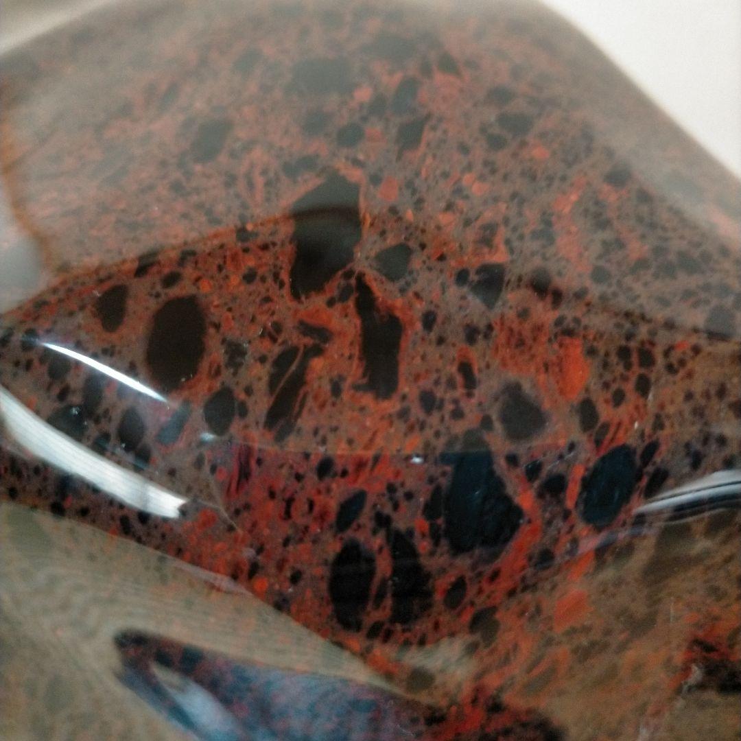 紅黒曜石　飾り石　鑑賞石　黒　茶　紅　約20kg