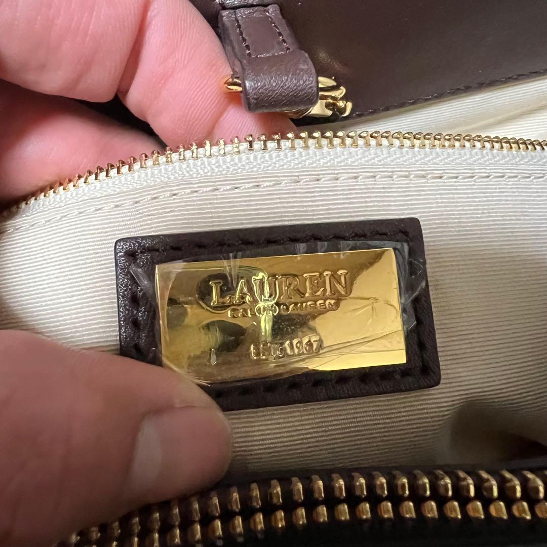 未使用級 ローレンラルフローレン Marcy サッチェル 2wayショルダー