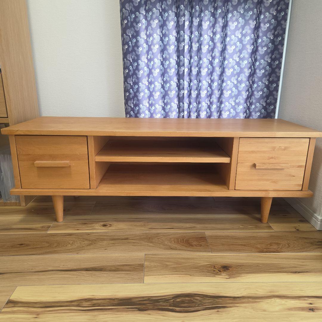 【テレビ台】ナチュラルウッド 引き出し付き