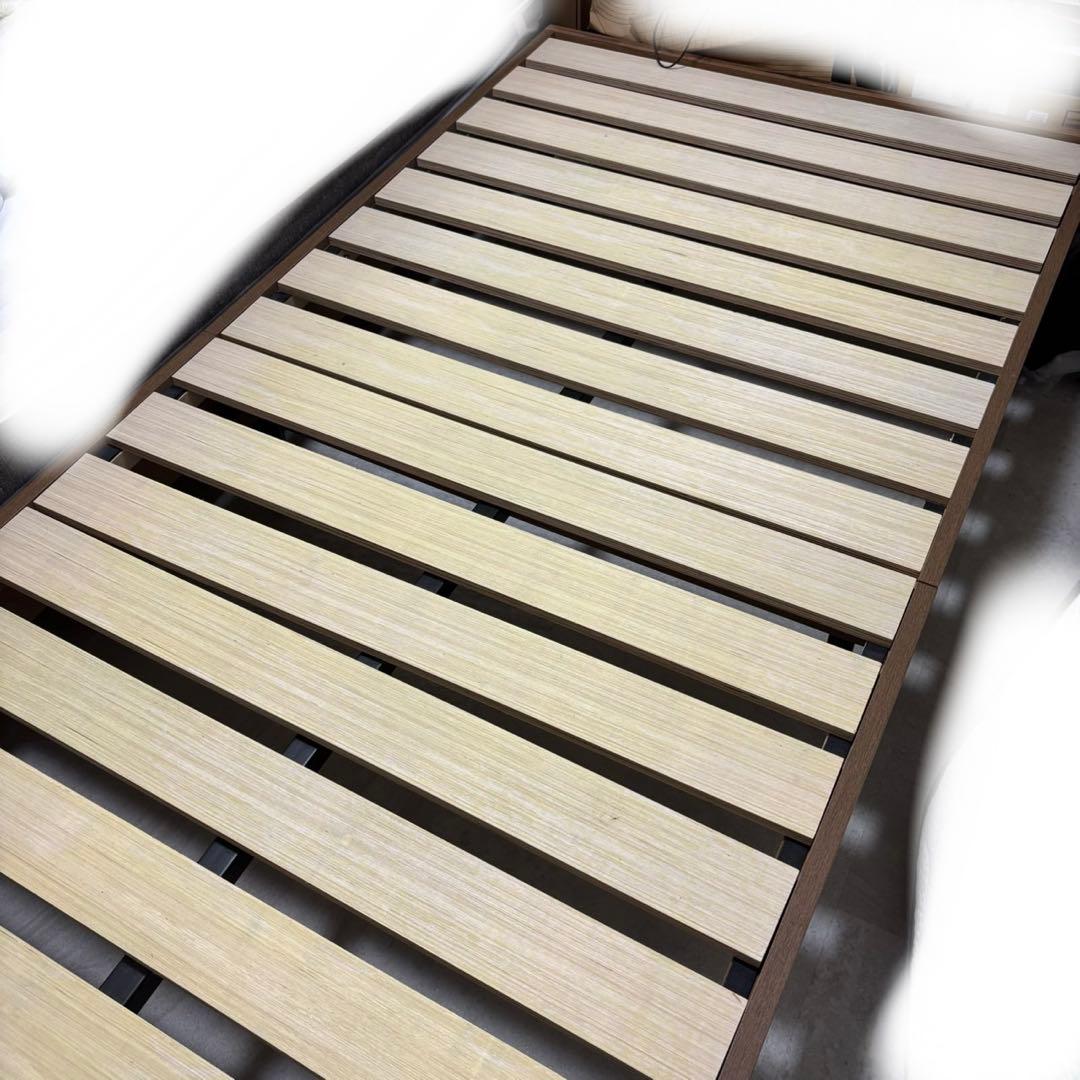 アーヴィング ヴィンテージ 木製 すのこ シングルベッド脚付きベッドブラウン