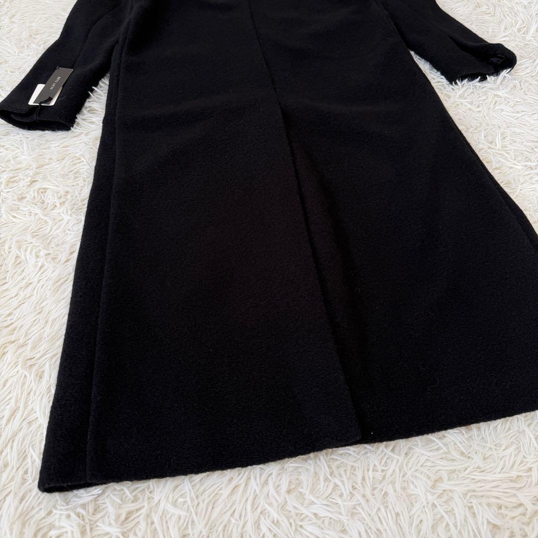 新品タグ付き✨定価2.9万　スコットクラブ　ウール混ロングコート　ブラック　9号