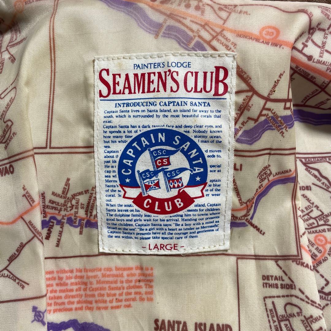 Captain santa バックプリントラムレザージャケット ブラウン