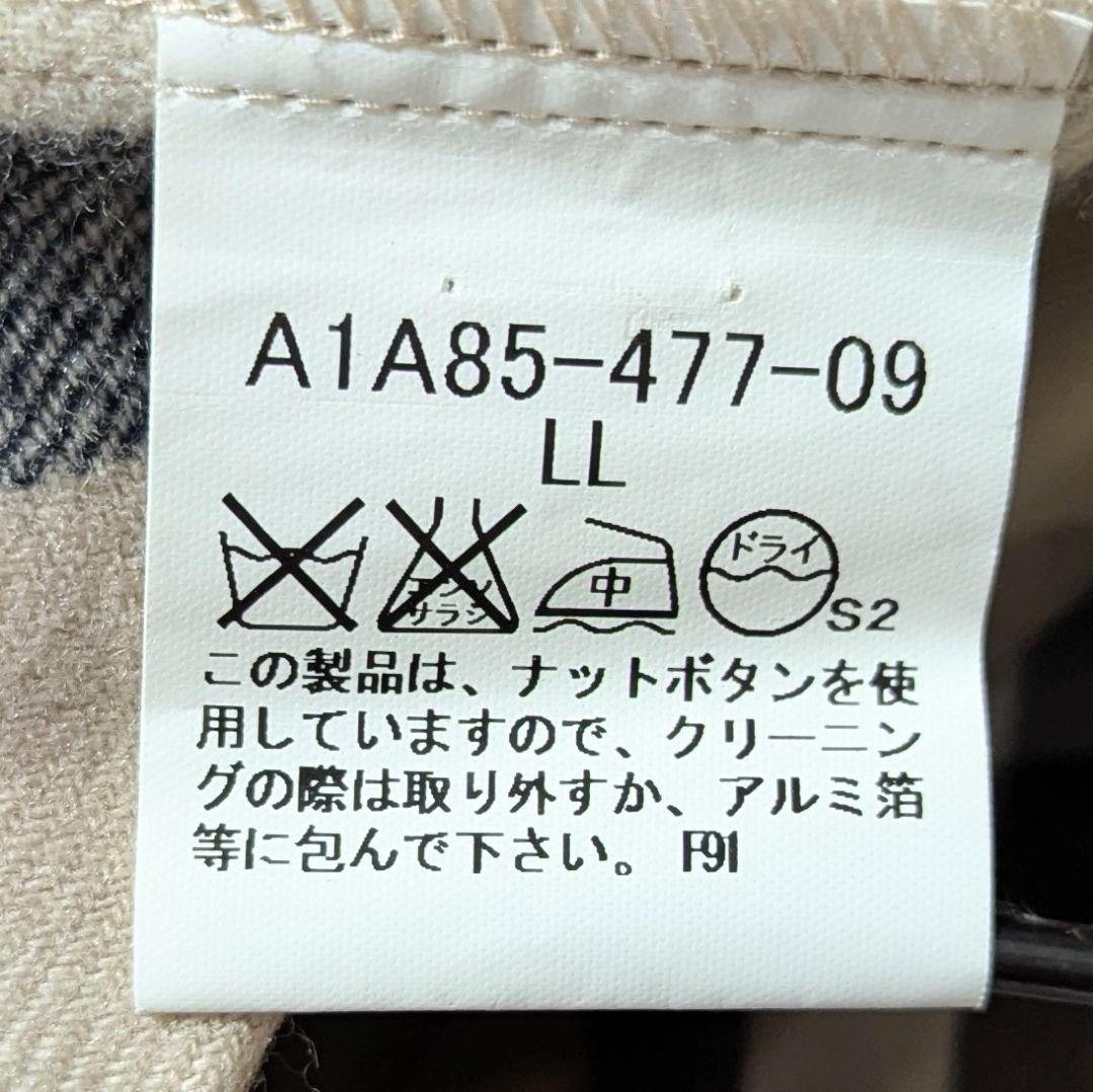 良品◎バーバリーロンドン ステンカラーコート メガチェック ライナー付 LL 黒