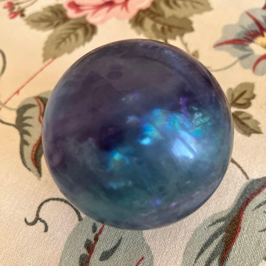 Dさま専用美！レインボー入り　トリプルカラーフローライト　スフィア　E11