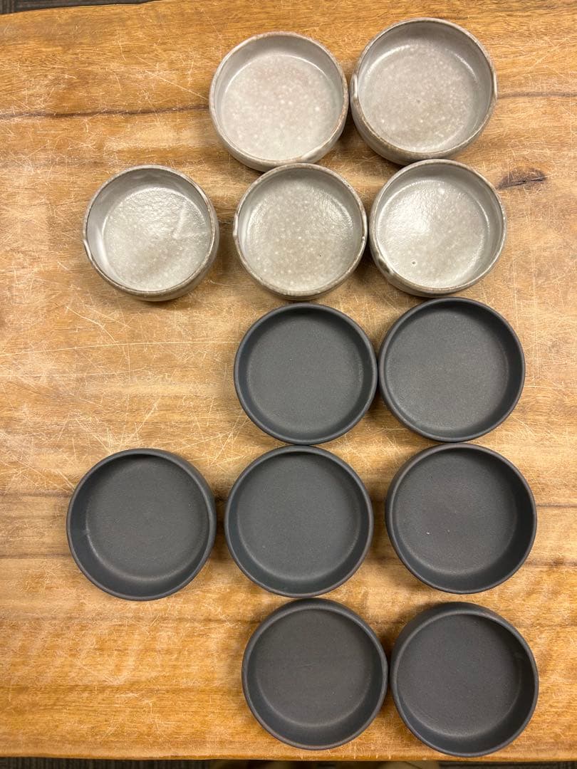 ひとし新品　陶器　陶芸作家　豆皿3枚　231